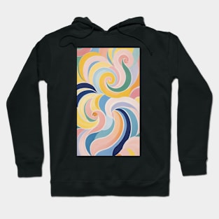 Hilma's Colorful Reverie: Abstract Whimsy Hoodie